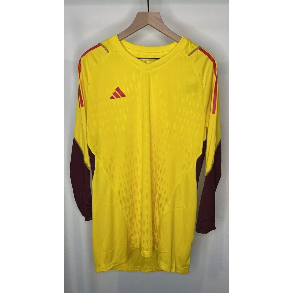 Adidas Tiro 23 Pro LS Goalkeeper Soccer Jersey Yellow Mens Medium slim HK7662
